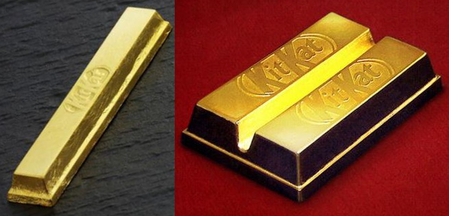 Limited Edition of "Kitkat Real Gold covered bars" releases this month!