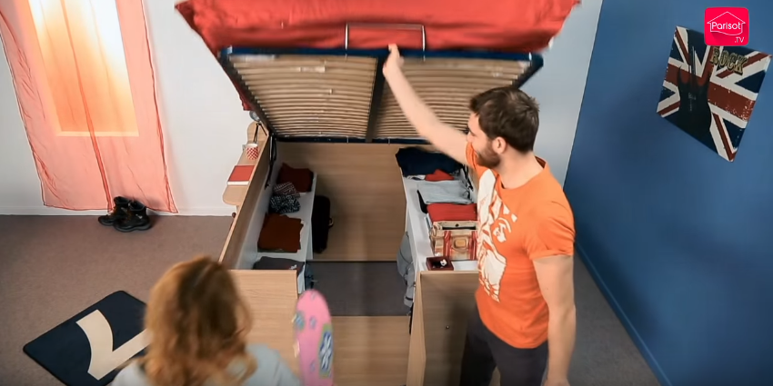Space Saver Double Storage Bed