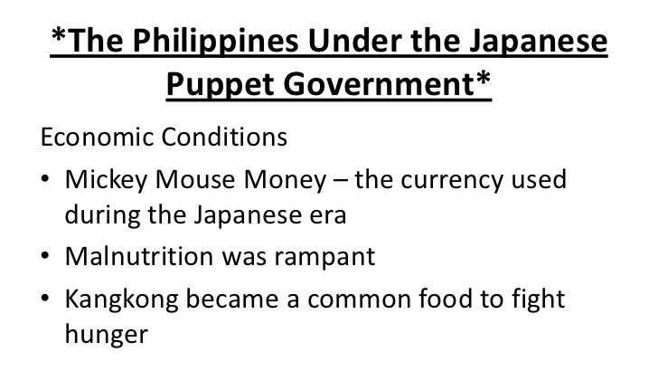 Philippine economy under the Japanese