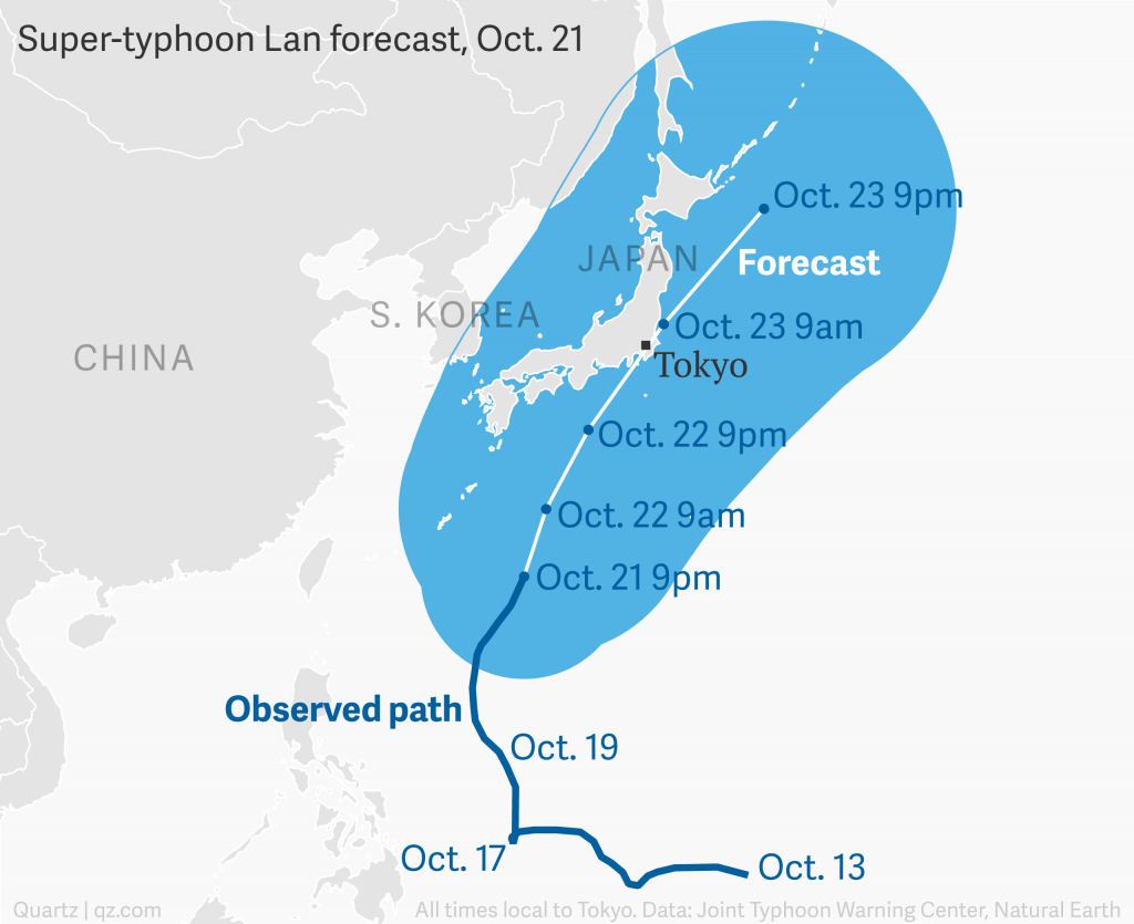 Super Typhoon will hit Tokyo's monday morning commute