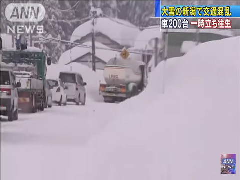 200 cars stucked due to heavy snowfall