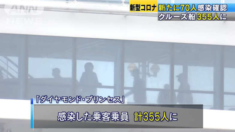 Yokohama: Bilang ng nahawahan sa Cruise ship umakyat na sa 355 na katao ang positibo