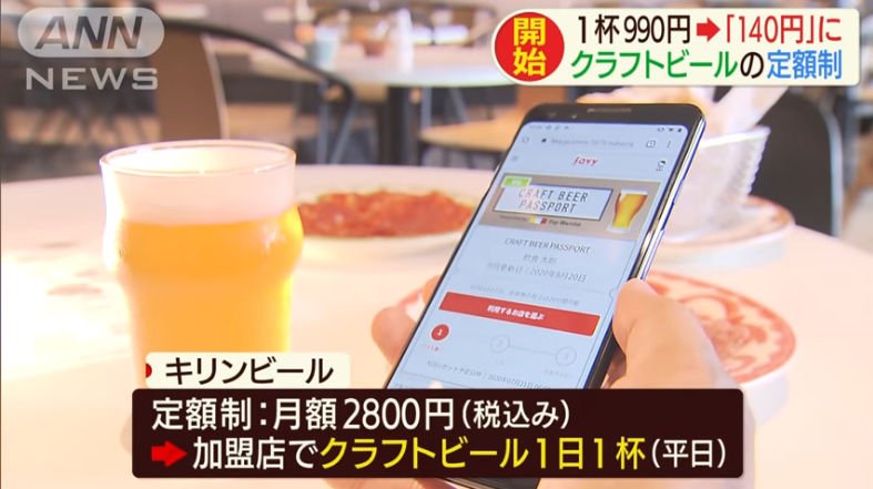 Kirin Craft Beer for 140 yen o 2800 yen sa isang buwan?