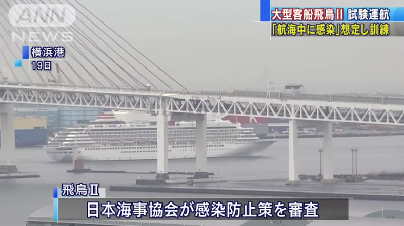 Cruise ship "Asuka II", sasailalim muna sa inspeksyon dahil sa naiulat na positive cases bago magpatuloy sa operasyon