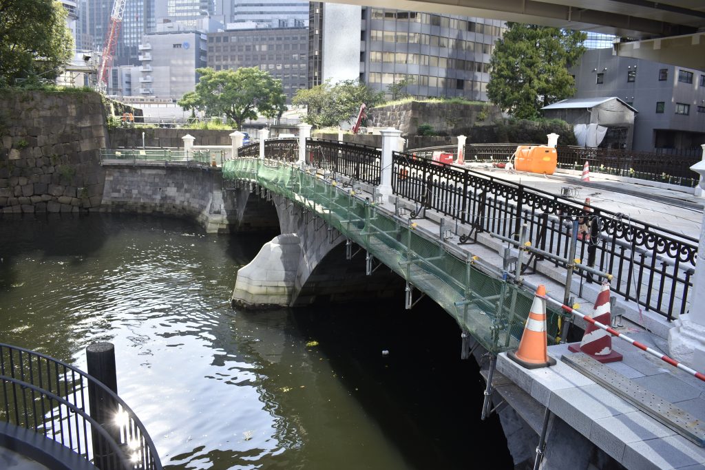 The oldest stone bridge in Tokyo will reopen in April.