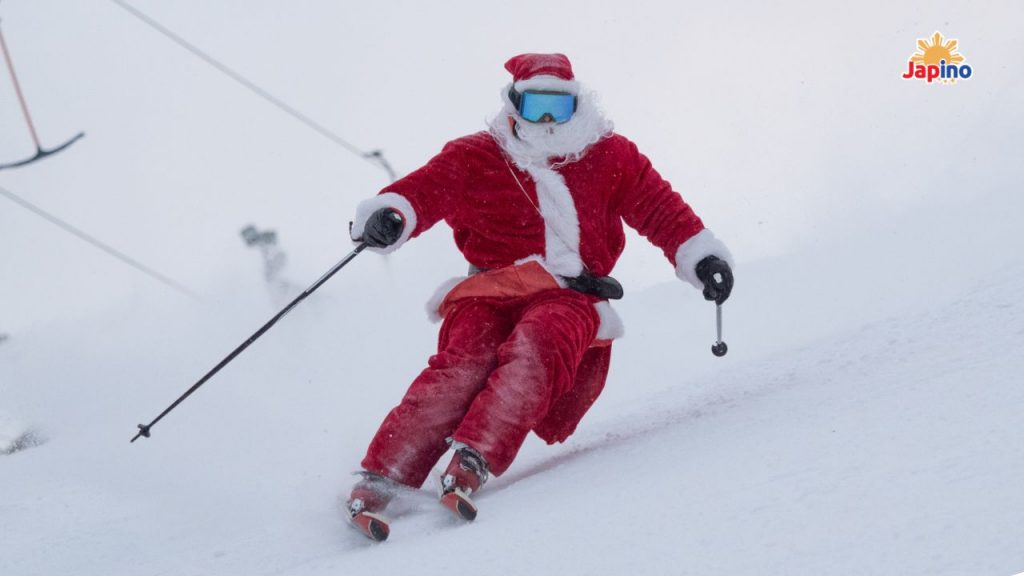 CHRISTMAS SURPRISE: 80 Santa Skiers on the Slopes